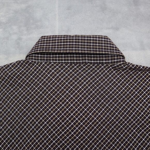 Plains Western Shirt Mens M Blue Plaid Pearl Snap Wear Button Up Cowboy - Picture 10 of 13